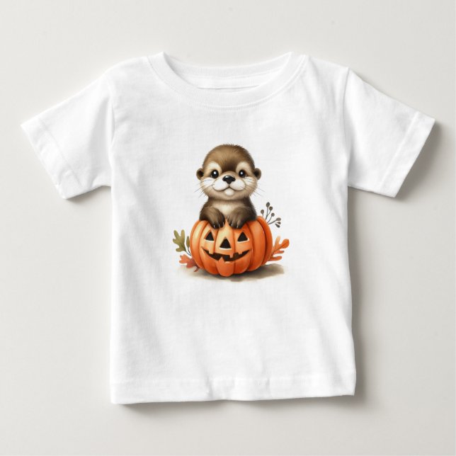 Adortable Halloween Otter Baby T-shirt (Vorderseite)