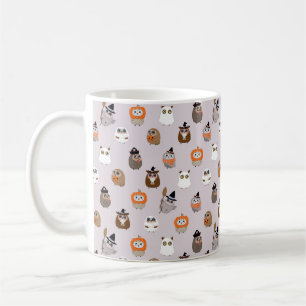 Adortable Halloween Owls Pattern Kaffeetasse