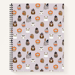 Adortable Halloween Owls Pattern Notizbuch