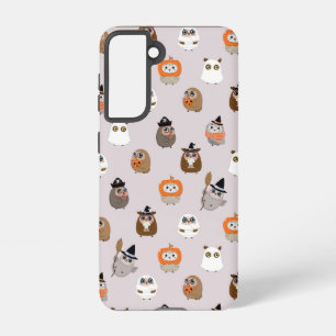 Adortable Halloween Owls Pattern Samsung Galaxy Hülle