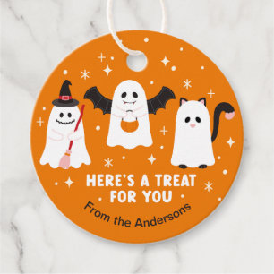 Adortable Halloween Trick oder Treat Ghosts Geschenkanhänger