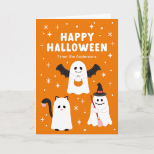 Adortable Halloween Trick oder Treat Ghosts Karte