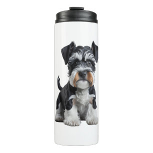 Adortable HD Miniatur Schnauzer Welpenportrait - E Thermosbecher