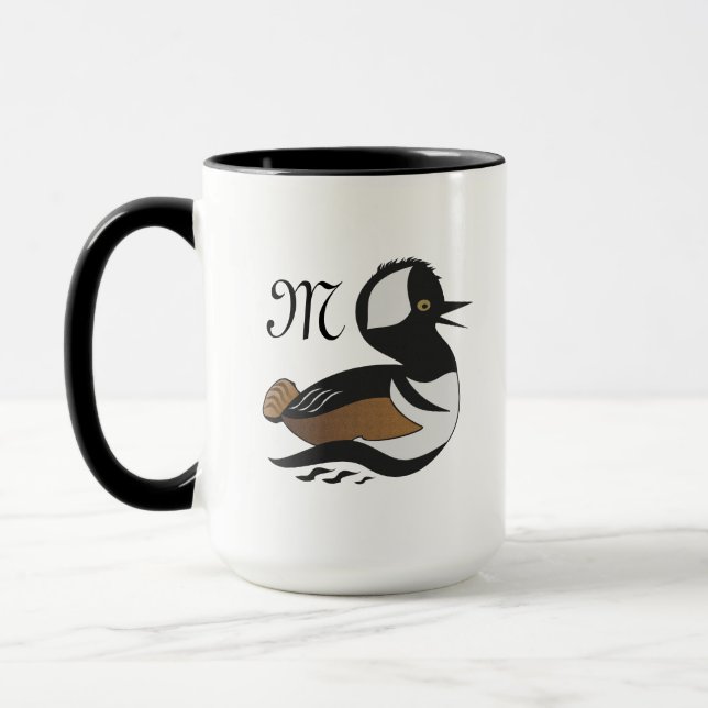 Adortable Hooded Merganser Duck Cartoon Tasse (Links)