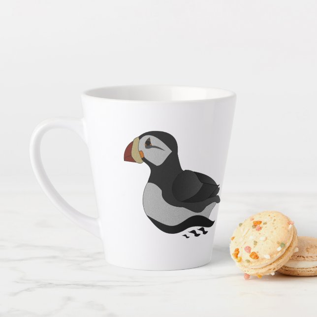 Adortable Horned Puffin Cartoon Milchtasse (Beispiel)