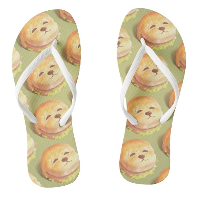 Adortable Hunde-Gesichtspferd-Muster Flip Flops (Fußbett)