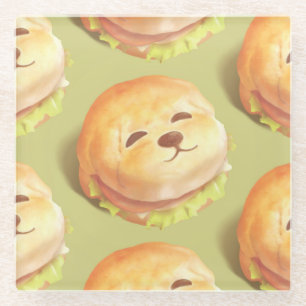 Adortable Hunde-Gesichtspferd-Muster Glasuntersetzer