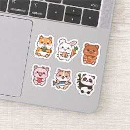 Adortable kawaii tierische Aufkleber Set