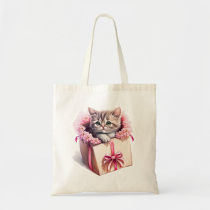 Adortable Kitten in einer Box Geburtstagsgeschenk Tragetasche