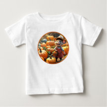 Adortable Maus mit Autumn Pumpkins Shirt