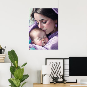 Adortable Mutter und Baby Cherish Poster