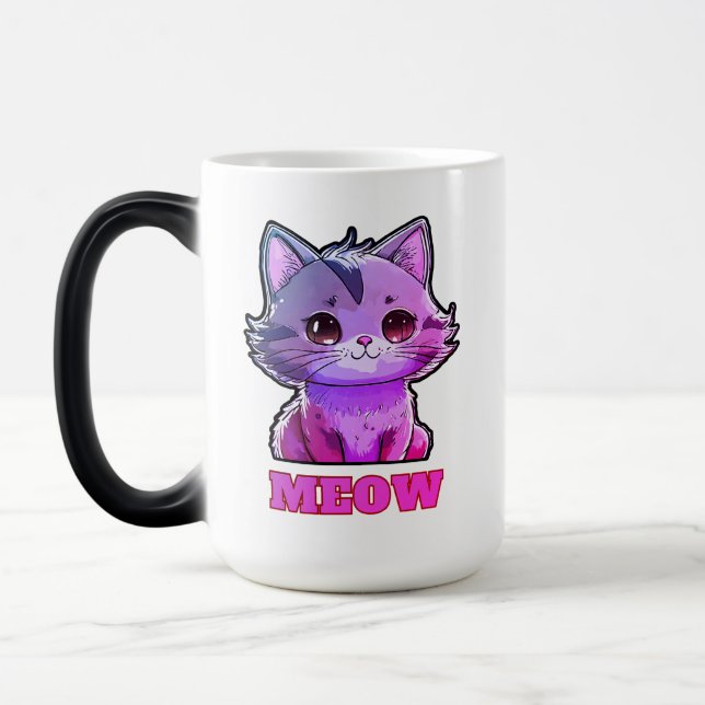 Adortable Niedlich Meow Verwandlungstasse (Links)