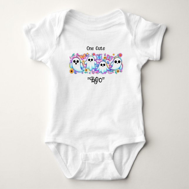 Adortable Niedlich Spooky Kids Halloween Baby Strampler (Vorderseite)