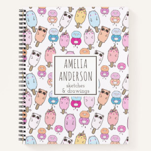 Adortable Niedliche Kawaii Farm Animals Individuel Notizbuch