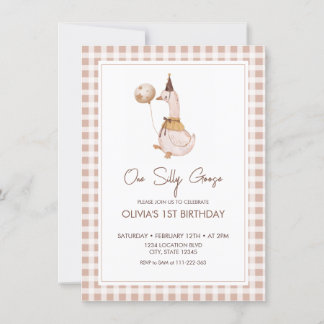 Adortable One Albern Gans Geburtstag Einladung