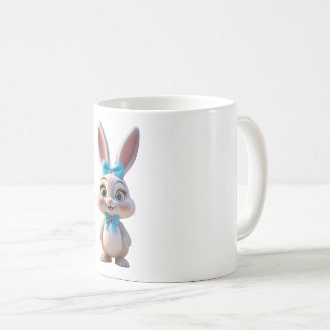 Adortable Osterfest Bunny - Kawaii Kaffeetasse (VorderseiteRechts)