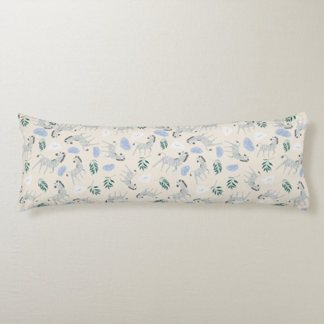 Adortable Pastel Safari Zebra Muster Kinderzimmer  Seitenschläferkissen (Vorderseite)