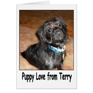 Adortable "Puppy Liebe from Terry" Card