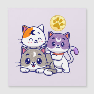 Adortable Trio - Drei Niedliche Katzen Magnetkarte