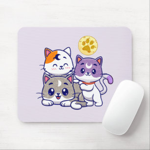 Adortable Trio - Drei Niedliche Katzen Mousepad