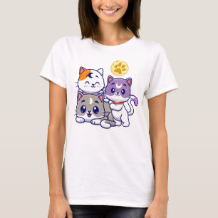 Adortable Trio - Drei Niedliche Katzen T-Shirt