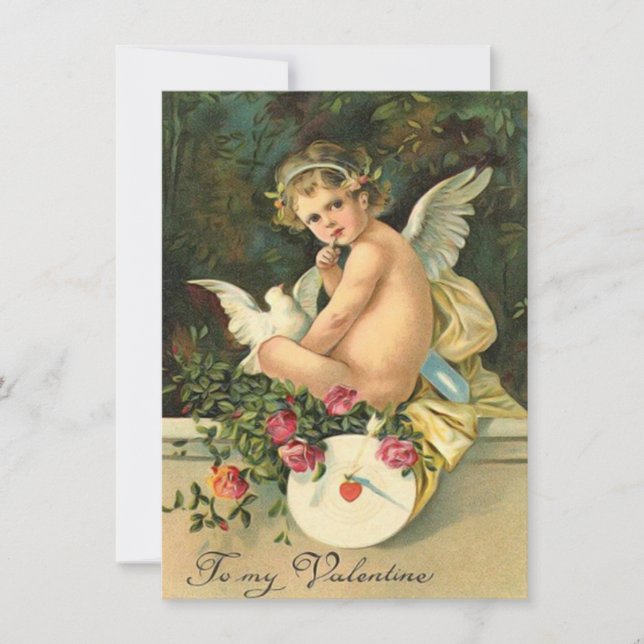 Adortable Vintage Valentinschlucht Mitteilungskarte (Vorderseite)