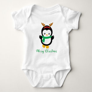 Adortable Weihnachtspenguin Baby Strampler