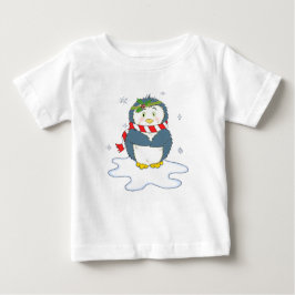 Adortable Weihnachtspenguin Baby T-shirt