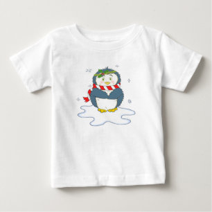 Adortable Weihnachtspenguin Baby T-shirt