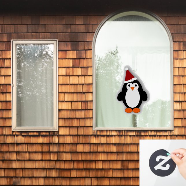Adortable Weihnachtspenguin Fensteraufkleber (Fenster Zuhause)