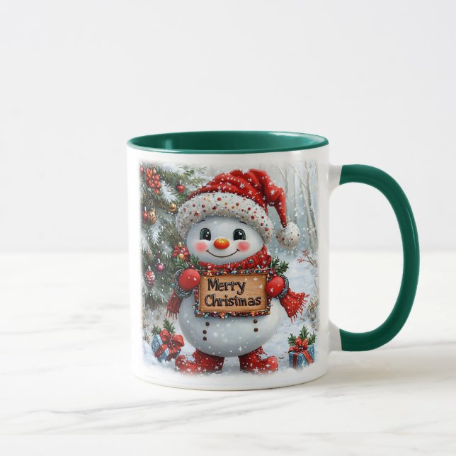 Adortable Weihnachtsschneemann Tasse (Rechts)