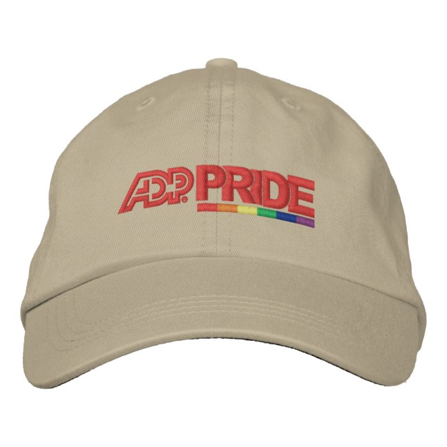 ADP Pride Adjustable Cap - Khaki Bestickte Kappe (Vorderseite)