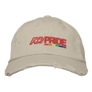 ADP Pride Distressed Cap - Tan Bestickte Baseballkappe