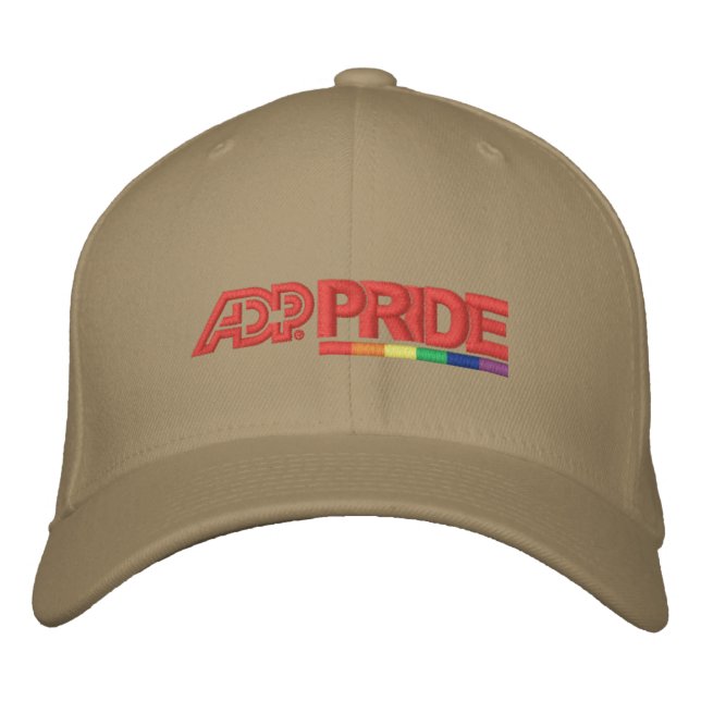 ADP Pride Flexfit Wool Cap - Khaki Bestickte Kappe (Vorderseite)