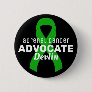 Adrenaler Krebs Advocate Ribbon Black Button