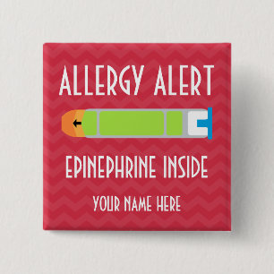 Adrenalin-Allergie-Alarm-Knopf Button