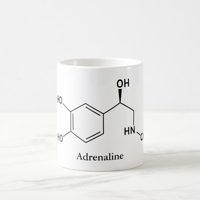 Adrenalin Epinephrine Molecule Chemie Kaffeetasse (Mittel)
