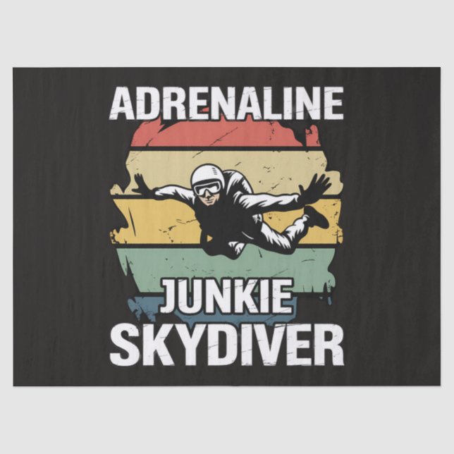 Adrenalin-Junkie-Fallschirmspringer Seidenpapier (Vorderseite)