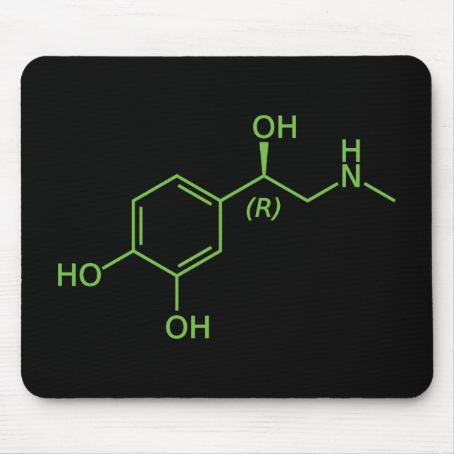 Adrenalin Molekül Chemisches Diagramm Mousepad (Vorne)