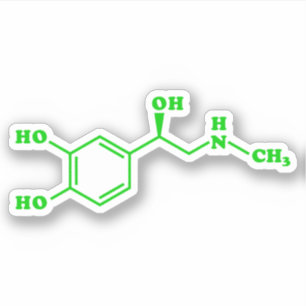 Adrenalin Molekulare chemische Formel Aufkleber