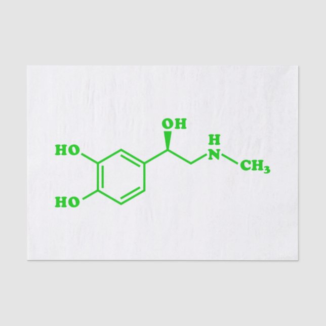 Adrenalin Molekulare chemische Formel Seidenpapier (Vorderseite)