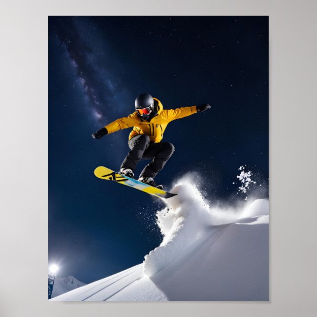 Adrenalin unter den Sternen - Extremes Snowboarden Poster (Vorne)