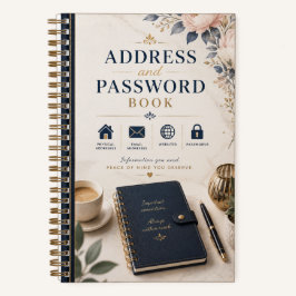 Adress- und Passwort-Verwahrer Notizbuch