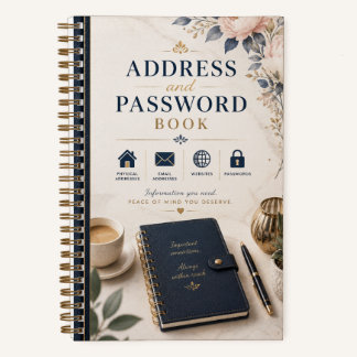 Adress- und Passwort-Verwahrer Notizbuch