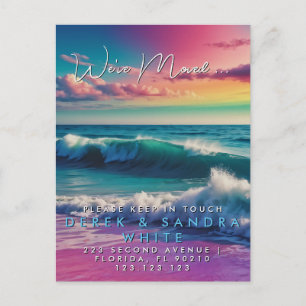 Adressänderung, die wir den Ozean verlegt haben Ankündigungspostkarte