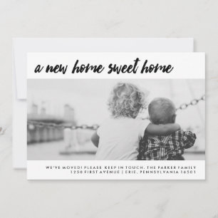 Adressänderung Modernes Foto Ankündigung