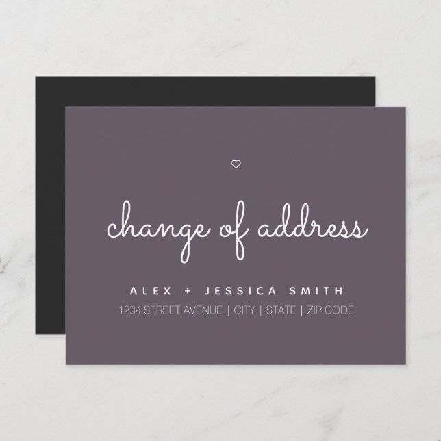 Adressänderung Wir haben Niedliche einfache Postka Postkarte (Vorne/Hinten)