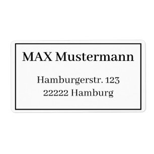 Adressaufkleber-Vorlage