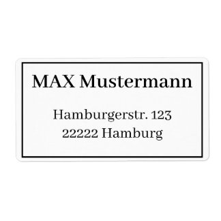 Adressaufkleber-Vorlage