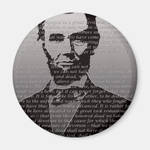 Adresse Abraham Lincolns Gettysburg Magnet